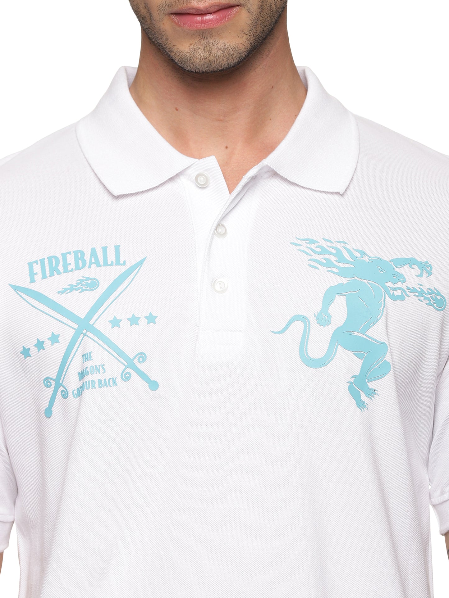 FB White Sword & Dragon Polo