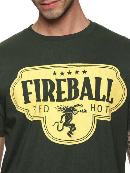 FB Green S/Slv Fireball T Shirt