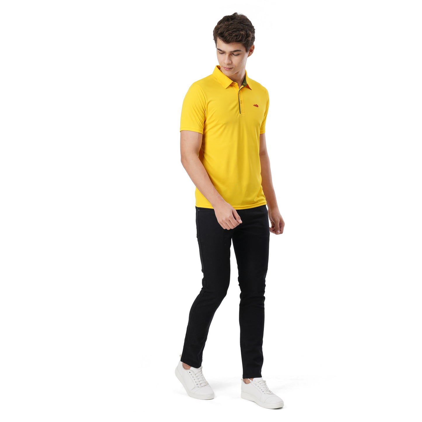 FB Yellow Checker Polo