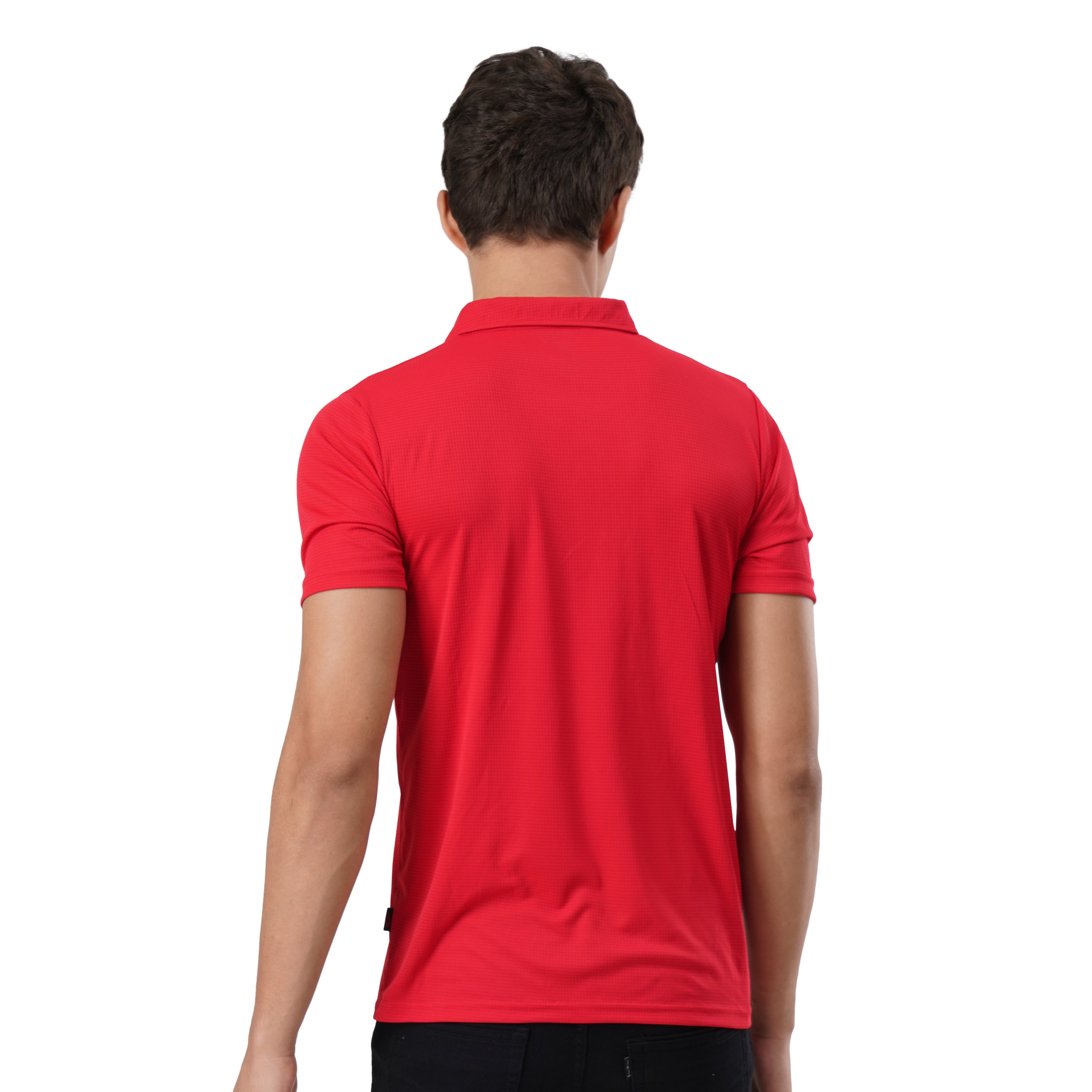 Checker Polo Red Fire Logo T-shirt