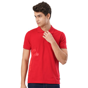 S/Slv Pique Dragon On Side Polo