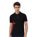 Load image into Gallery viewer, S/Slv Pique Dragon On Side Polo
