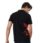 Load image into Gallery viewer, S/Slv Pique Dragon On Side Polo
